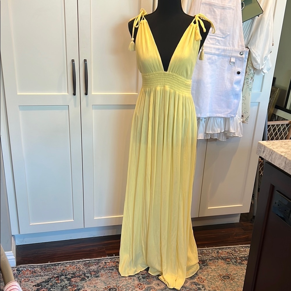 Forever 21 Sunny Yellow Maxi Dress S - Picture 1 of 6